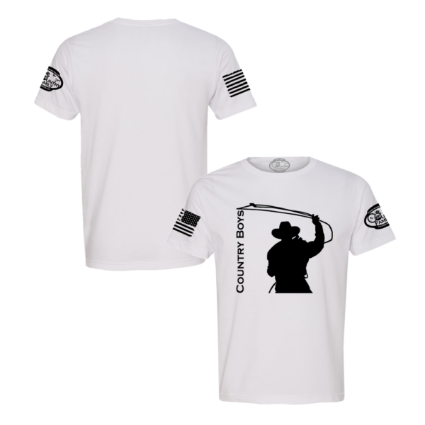 Roping Cowboy Graphic Tee - Front & Back